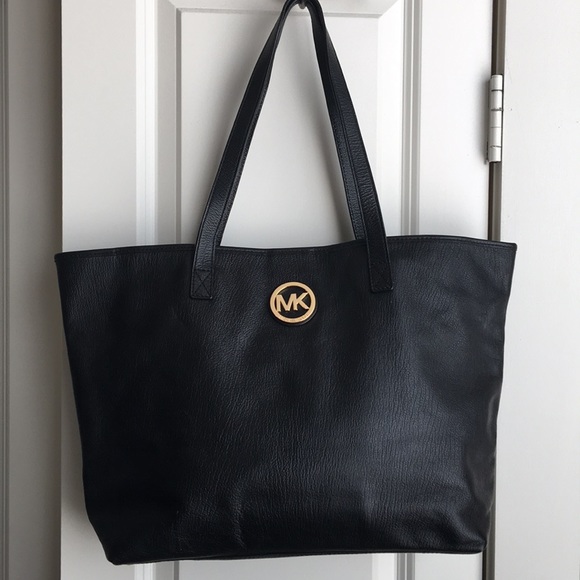 Michael Kors Handbags - Black MK Leather Tote